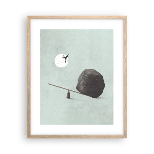 Affisch i ram av ljusek - Uppfylld dröm - 40x50 cm