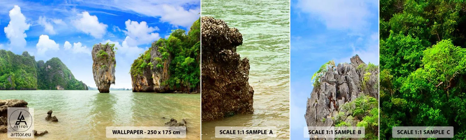 Fototapet Prov Standard Eco - Naturens bergsunder - Landskap, Natur, Tropikerna - 100x30 cm