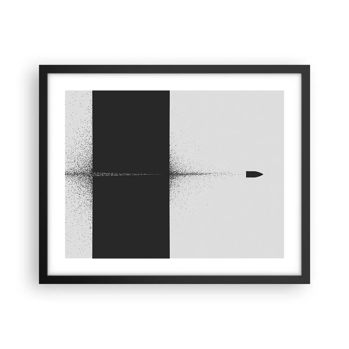 Affisch i svart ram - Rakt mot målet - 50x40 cm