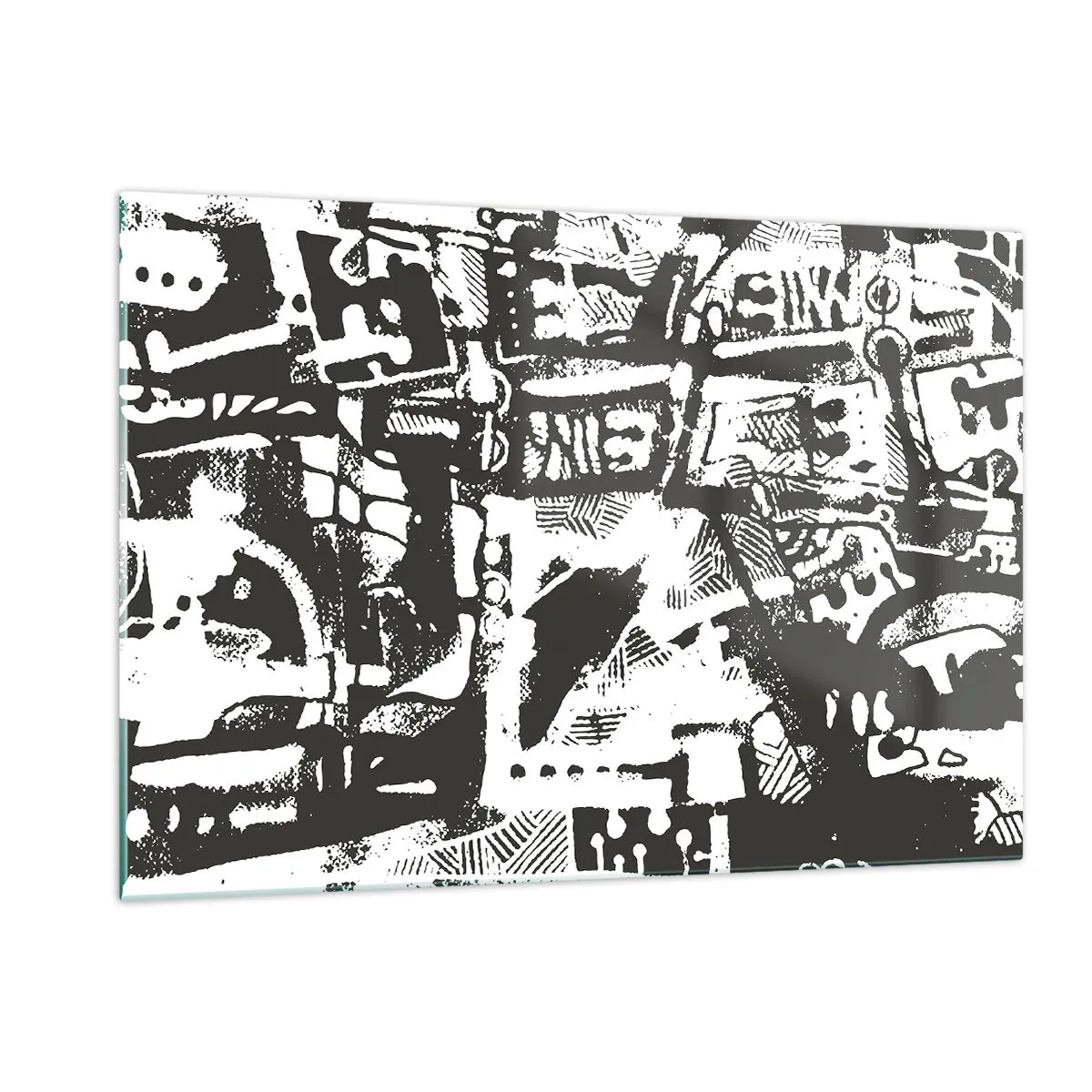 Glastavla - Bild på glas - Ordning eller kaos? - 120x80 cm