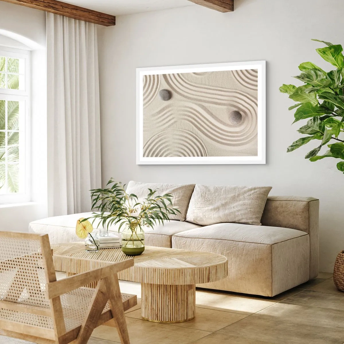 Affisch i vit ram - Värmens beröring - 70x50 cm