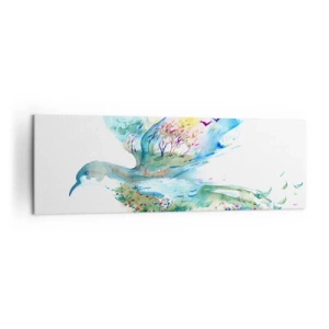 Canvastavla - Bild på duk - På naturens vingar - 160x50 cm