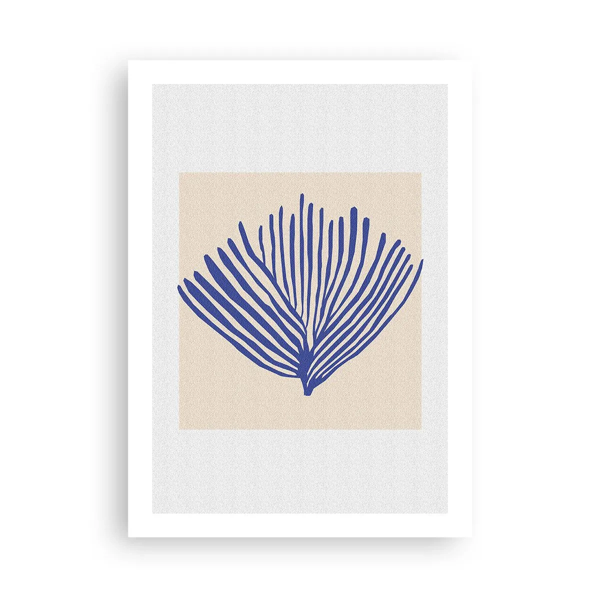 Affisch - Blå solfjäder - 50x70 cm