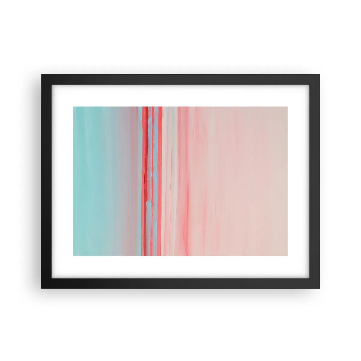 Affisch i svart ram - Abstraktion i gryningen - 40x30 cm