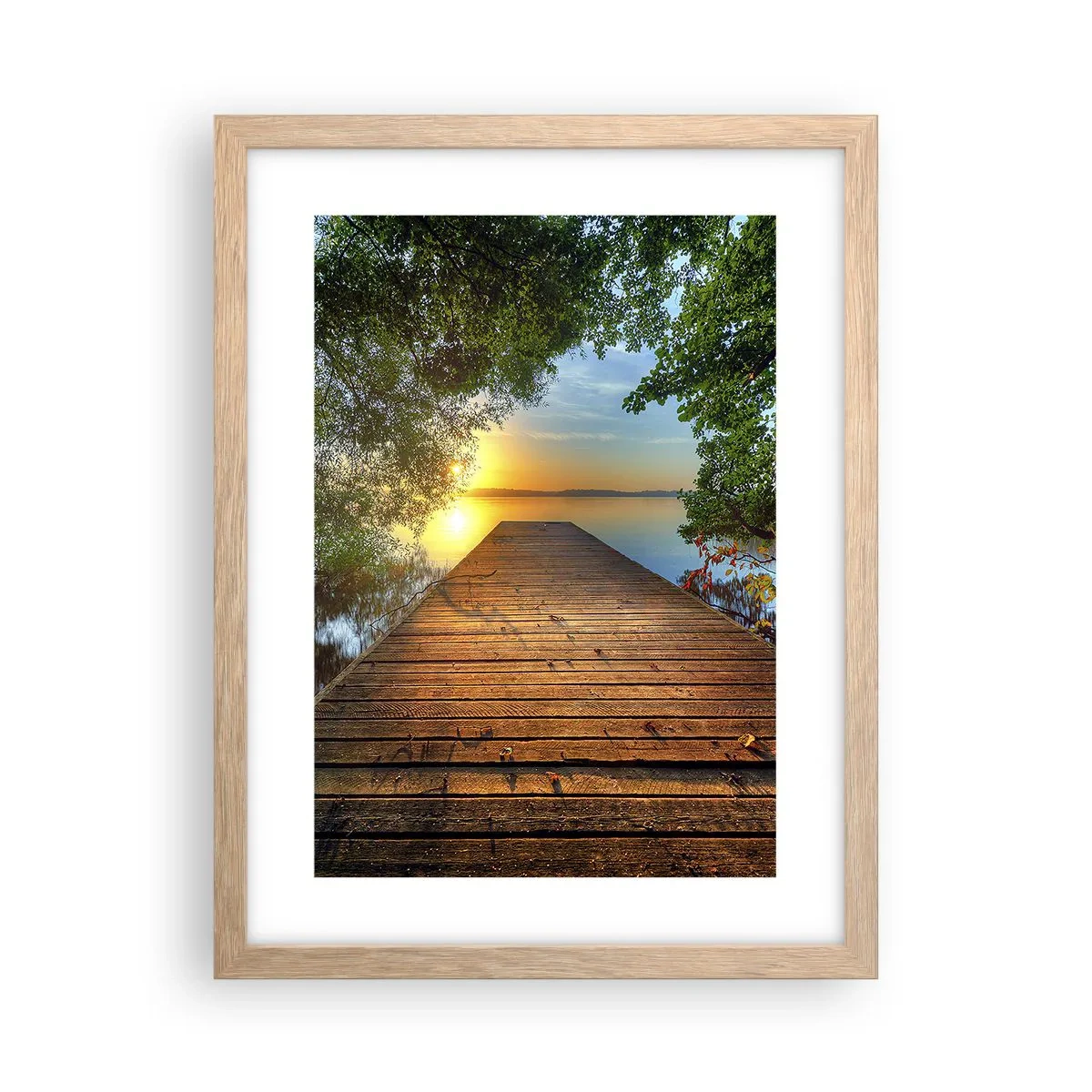 Affisch i ram av ljusek - Sakta ner, sätt dig - 30x40 cm