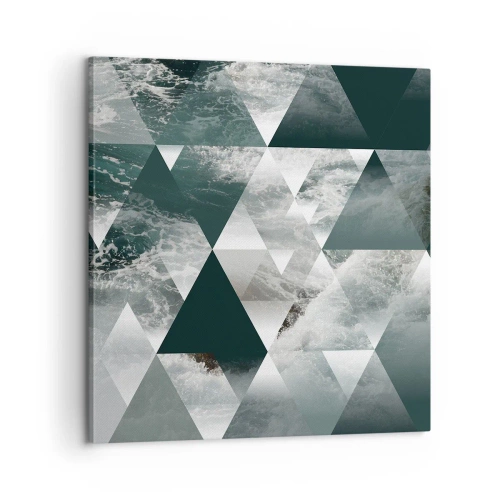 Canvastavla - Bild på duk - Kristallperspektiv - 60x60 cm