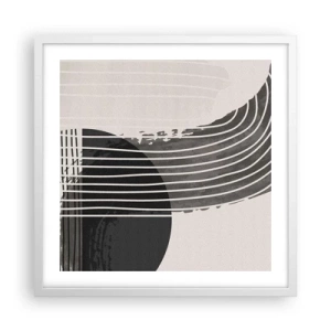 Affisch i vit ram - Dit och tillbaka - 50x50 cm