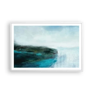 Affisch i vit ram - Marin abstraktion - 91x61 cm