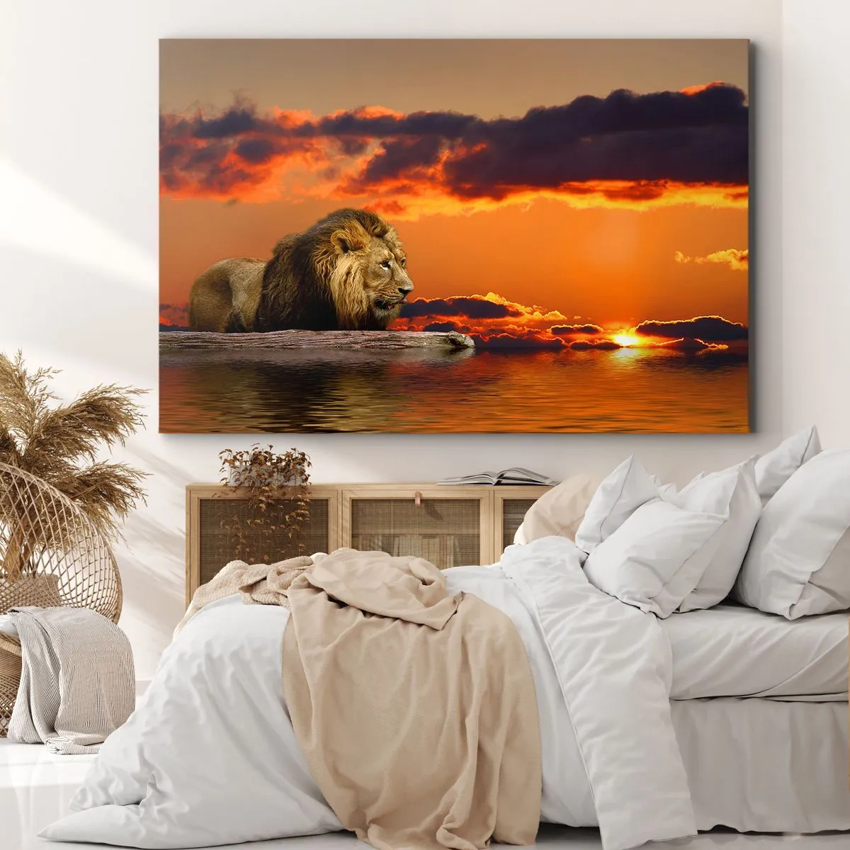 Canvastavla - Bild på duk - Naturens kung - 120x80 cm