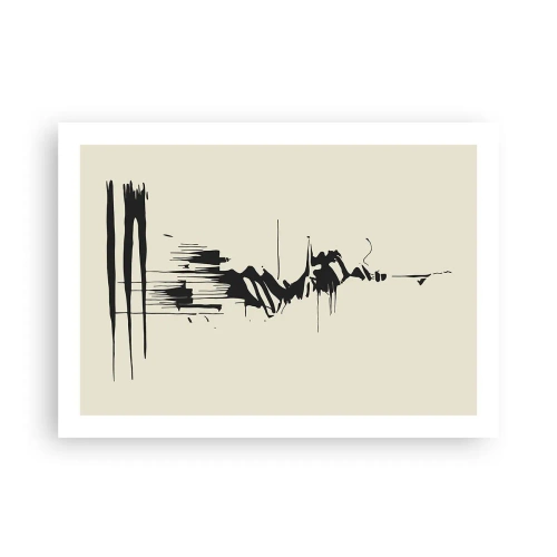 Affisch - Skyndsam abstraktion - 70x50 cm