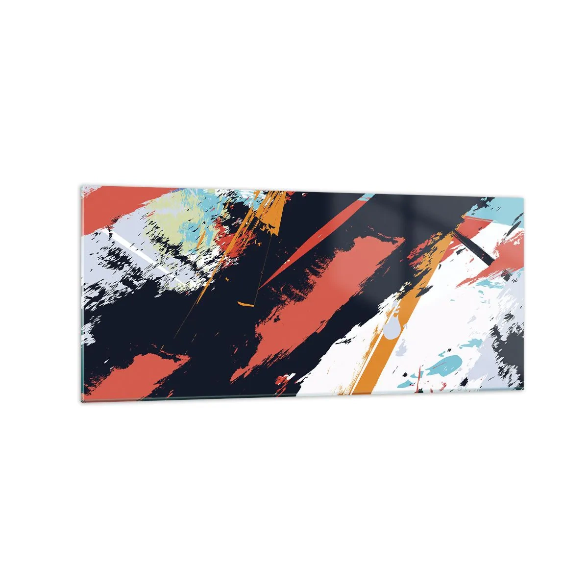 Glastavla - Bild på glas - Dynamisk komposition - 120x50 cm