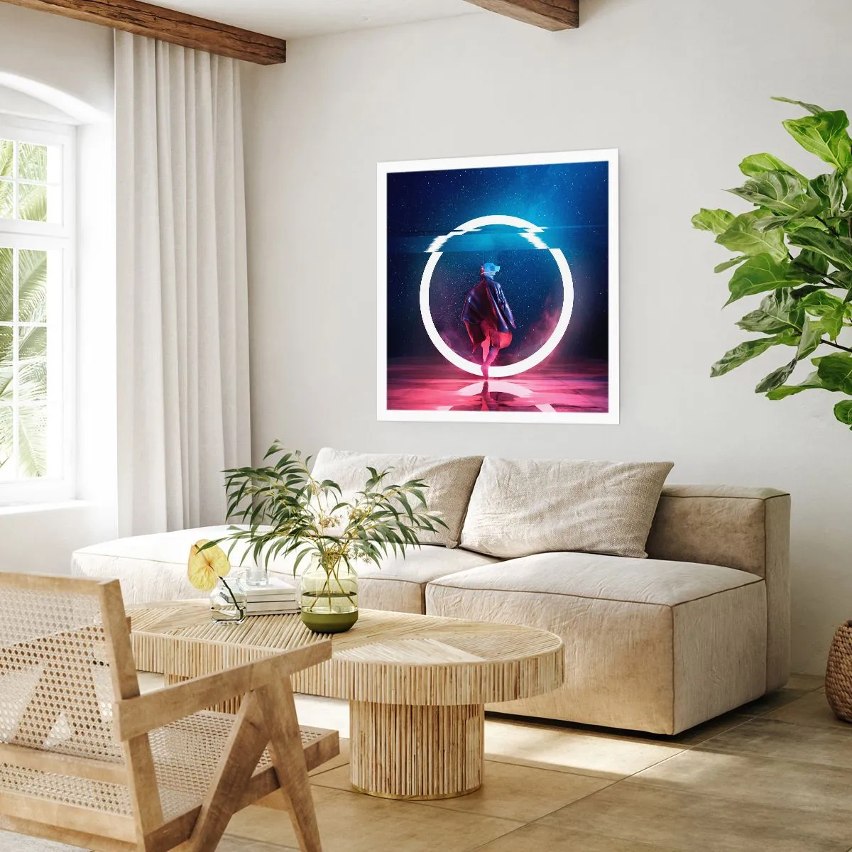 Affisch - Mellan världar - 60x60 cm