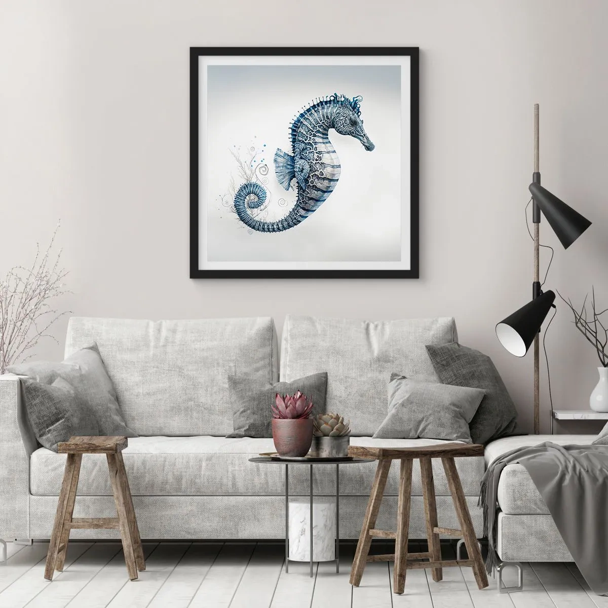 Affisch i svart ram - Ett subtilt skämt från naturen - 40x40 cm