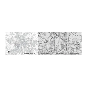 Provbit av fototapet Premium Sand - Berlins blomma - Stad, Stadskarta, Berlin - 100x30 cm
