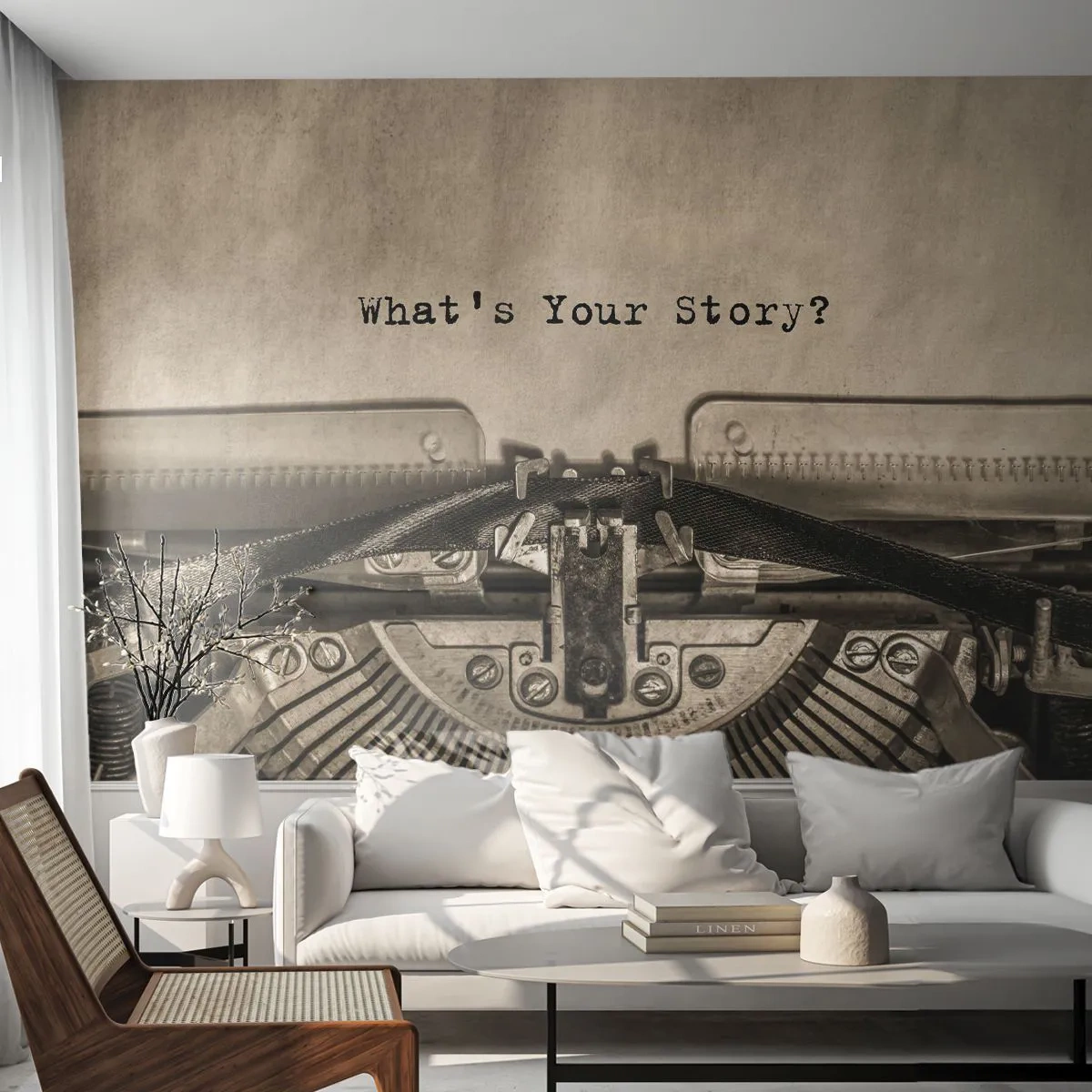 Fototapet Premium Canvas - Svara mig - Skummande maskin, Årgång, Retro - 400x280 cm