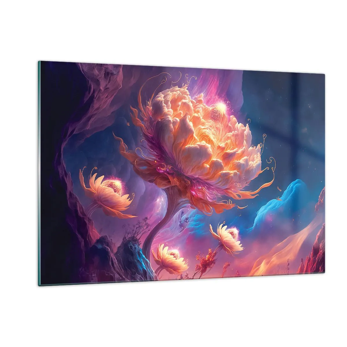 Glastavla - Bild på glas - En annan värld - 120x80 cm