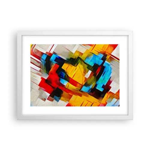Affisch i vit ram - Färgmix - 40x30 cm