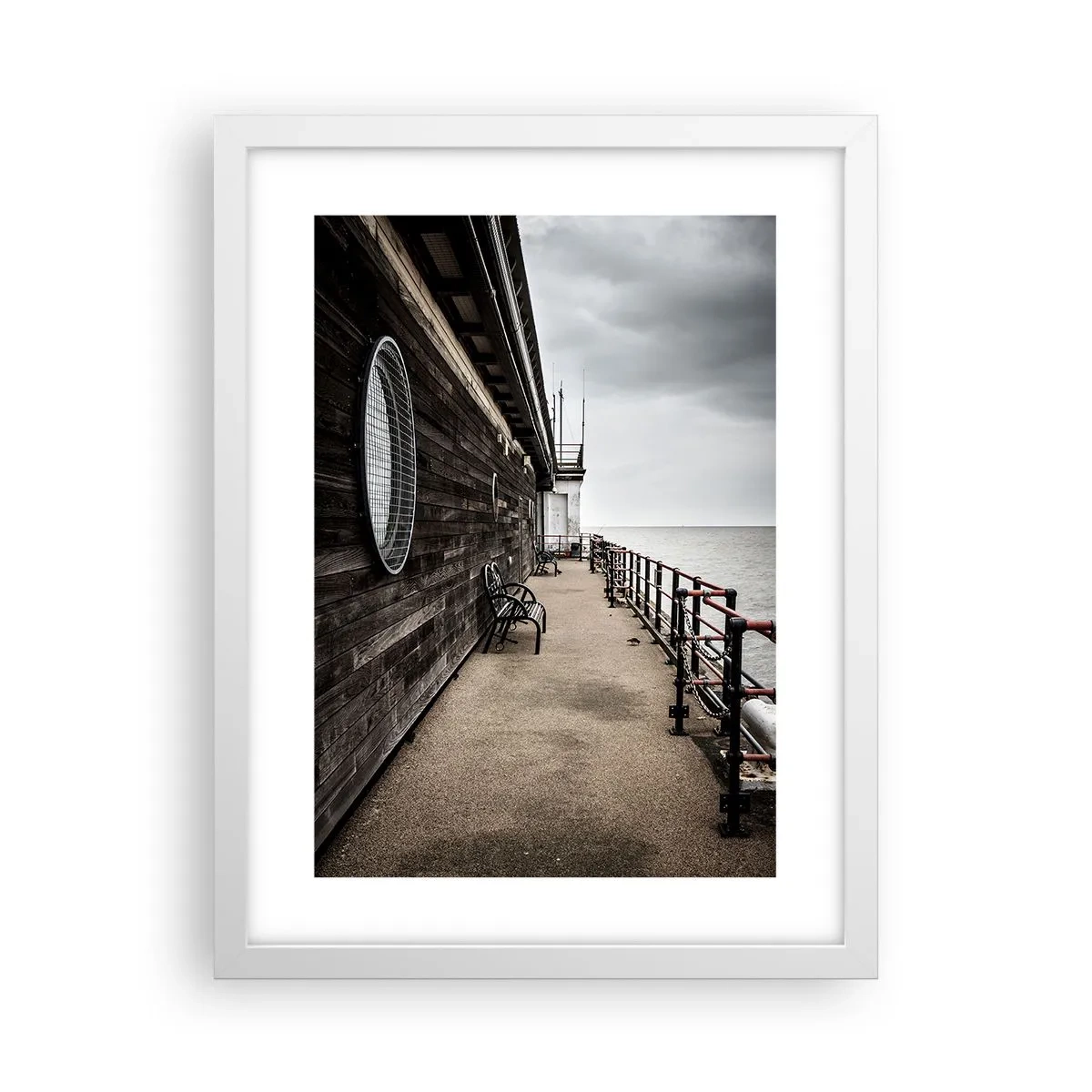 Affisch i vit ram - Tiden har stannat - 30x40 cm