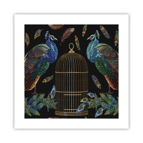 Affisch - I kungliga kläder - 40x40 cm