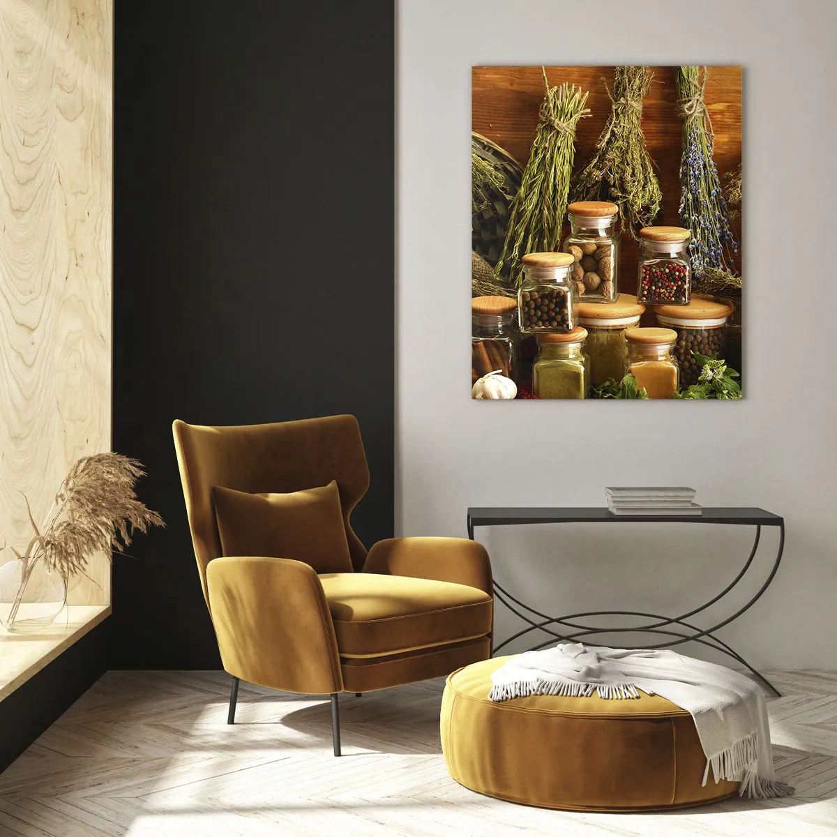 Glastavla - Bild på glas - Trolldom i köket - 50x70 cm
