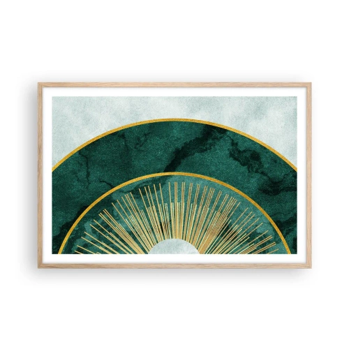 Affisch i ram av ljusek - Ett annorlunda solsystem - 91x61 cm