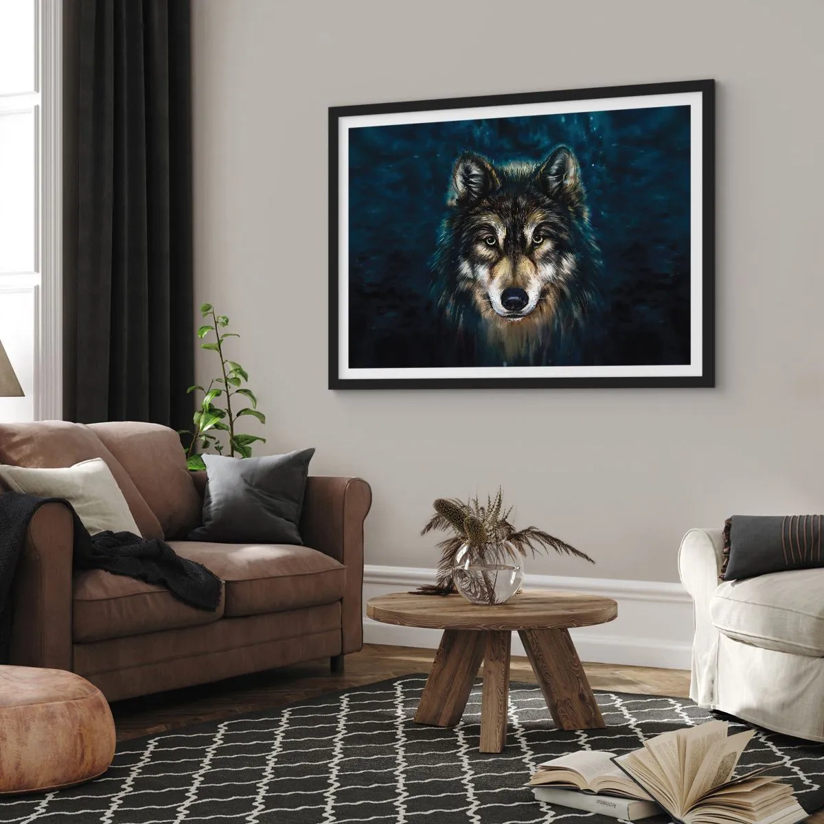Affisch i svart ram - Alfa? Och omega - 50x40 cm
