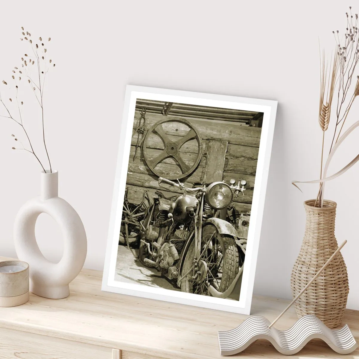 Affisch i vit ram - I onkel Lasses skjul - 40x50 cm