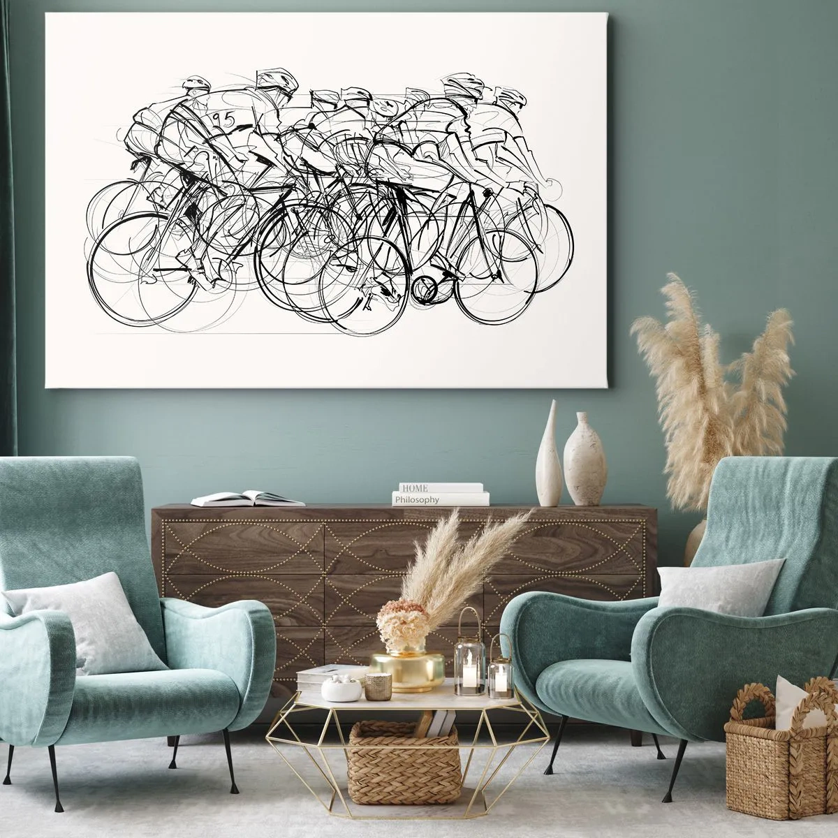 Canvastavla - Bild på duk - Lagarbete - 120x80 cm