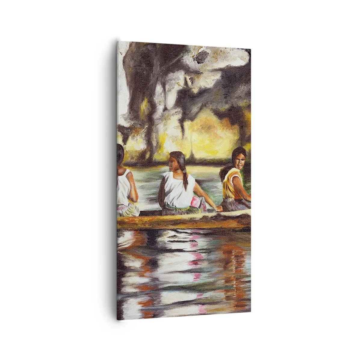 Canvastavla - Bild på duk - I polynesiskt paradis - 65x120 cm