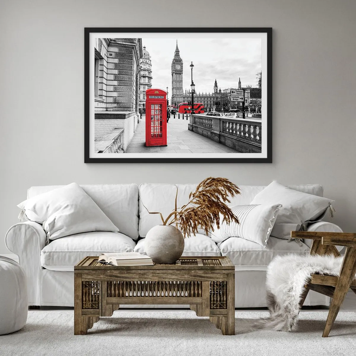 Affisch i svart ram - London utan tvekan - 50x40 cm