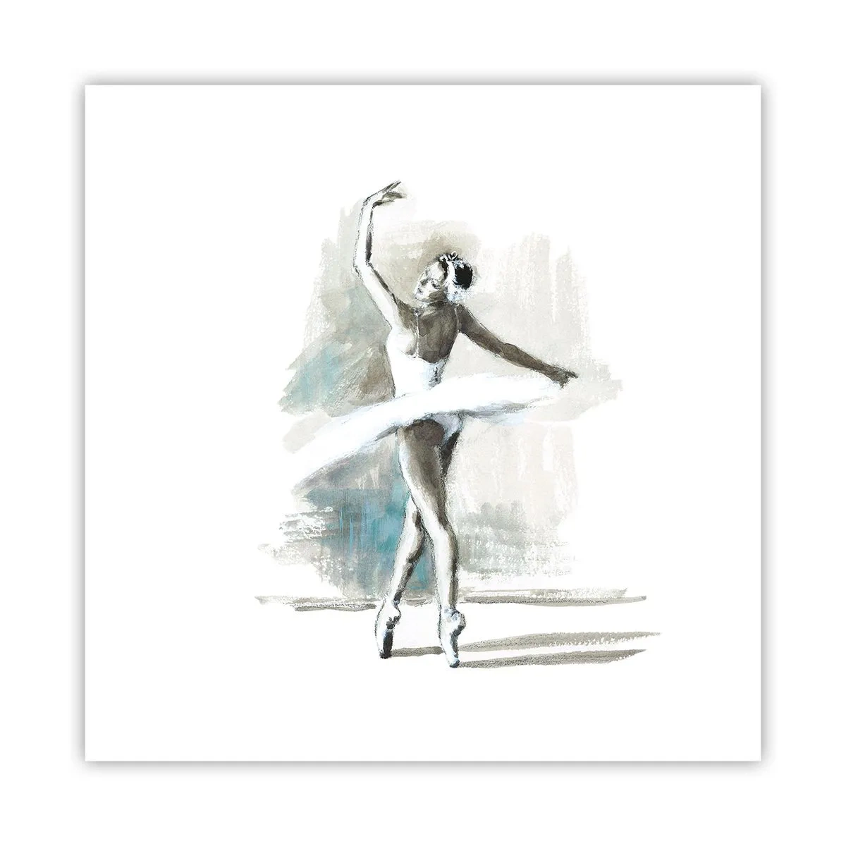 Affisch - Förtrollad i en svan - 60x60 cm