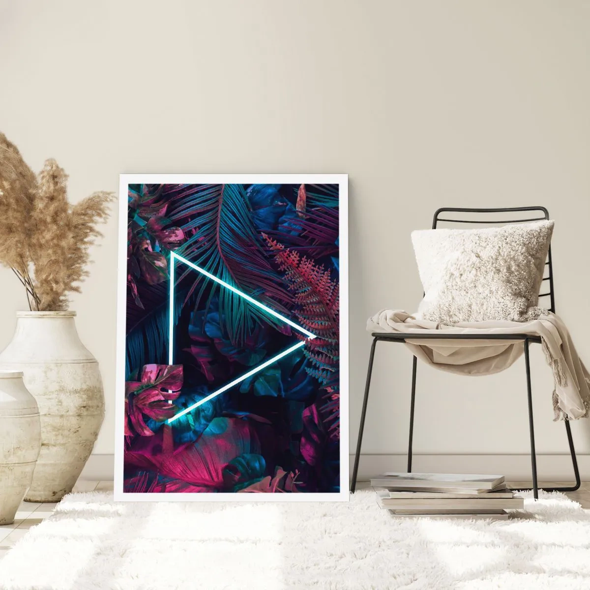 Affisch - Trädgård i retrostil - 70x100 cm