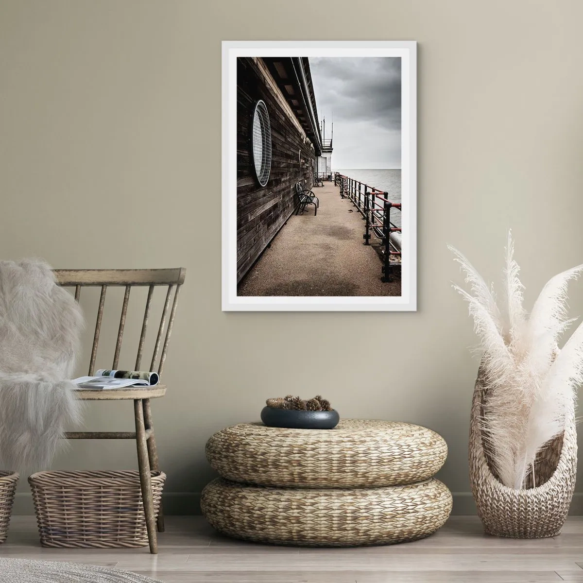 Affisch i vit ram - Tiden har stannat - 40x50 cm