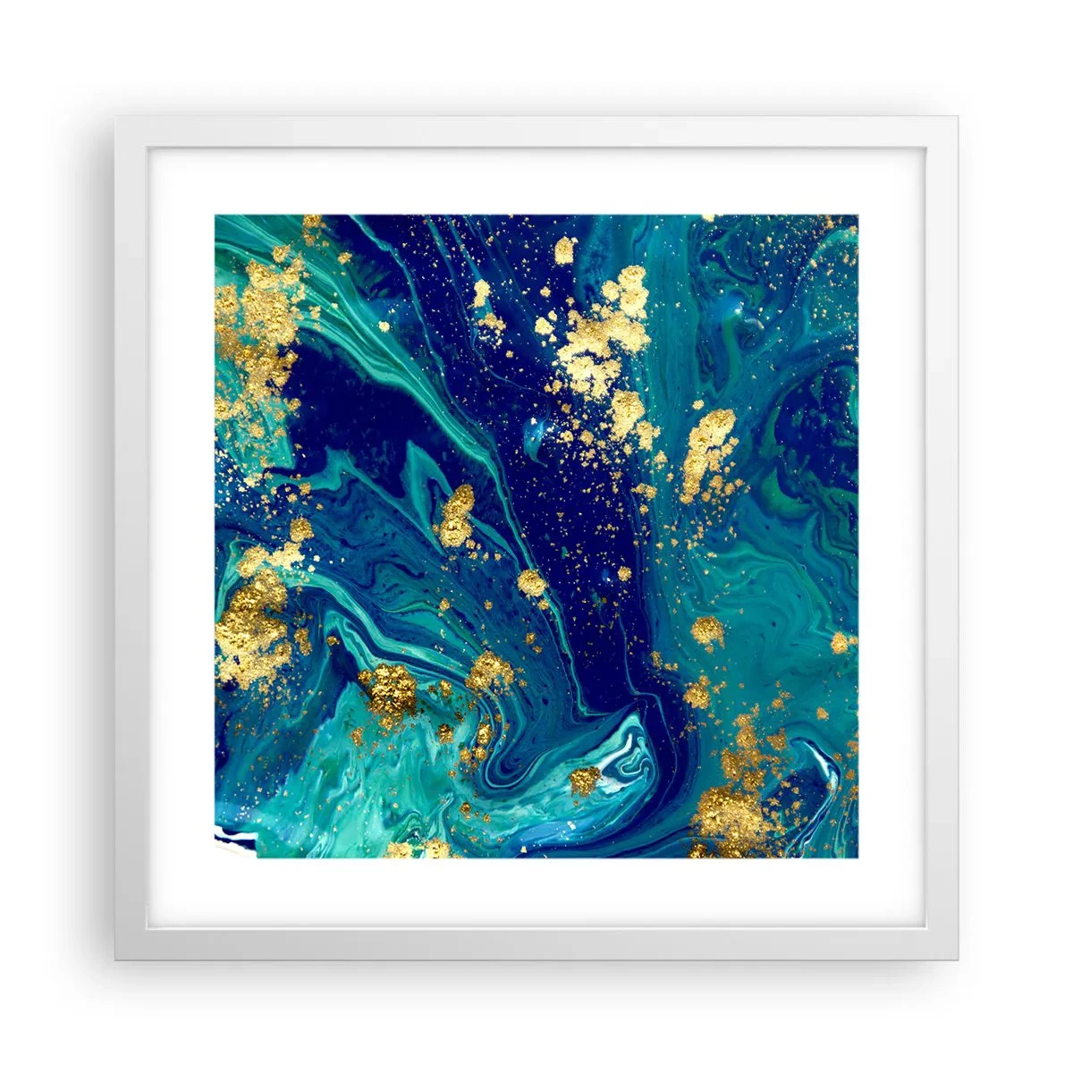 Affisch i vit ram - Solflingor  - 40x40 cm