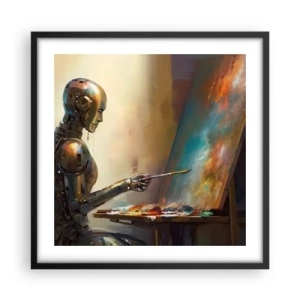 Affisch i svart ram - Framtidens konst - 50x50 cm