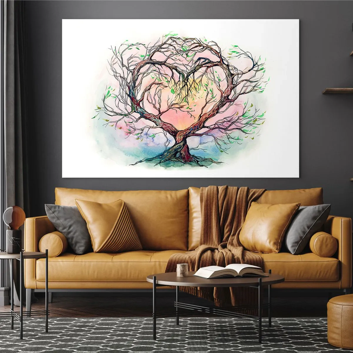 Glastavla - Bild på glas - Tillsammans mot stormarna - 120x80 cm