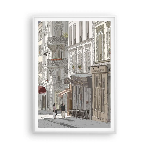 Affisch i vit ram - Stadens nöjen - 70x100 cm