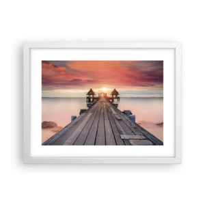 Affisch i vit ram - Skymning i öst - 40x30 cm