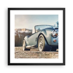 Affisch i svart ram - Det är stilen som räknas - 40x40 cm