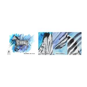 Provbit av fototapet Premium Canvas - Gömd i ränderna - Djur, Revben, Afrika - 100x30 cm