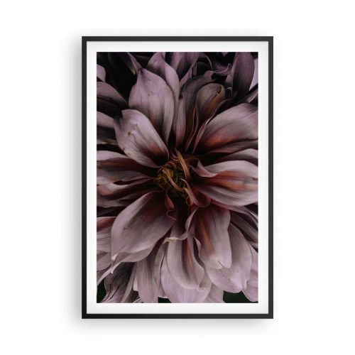 Affisch i svart ram - Blommigt hjärta - 61x91 cm