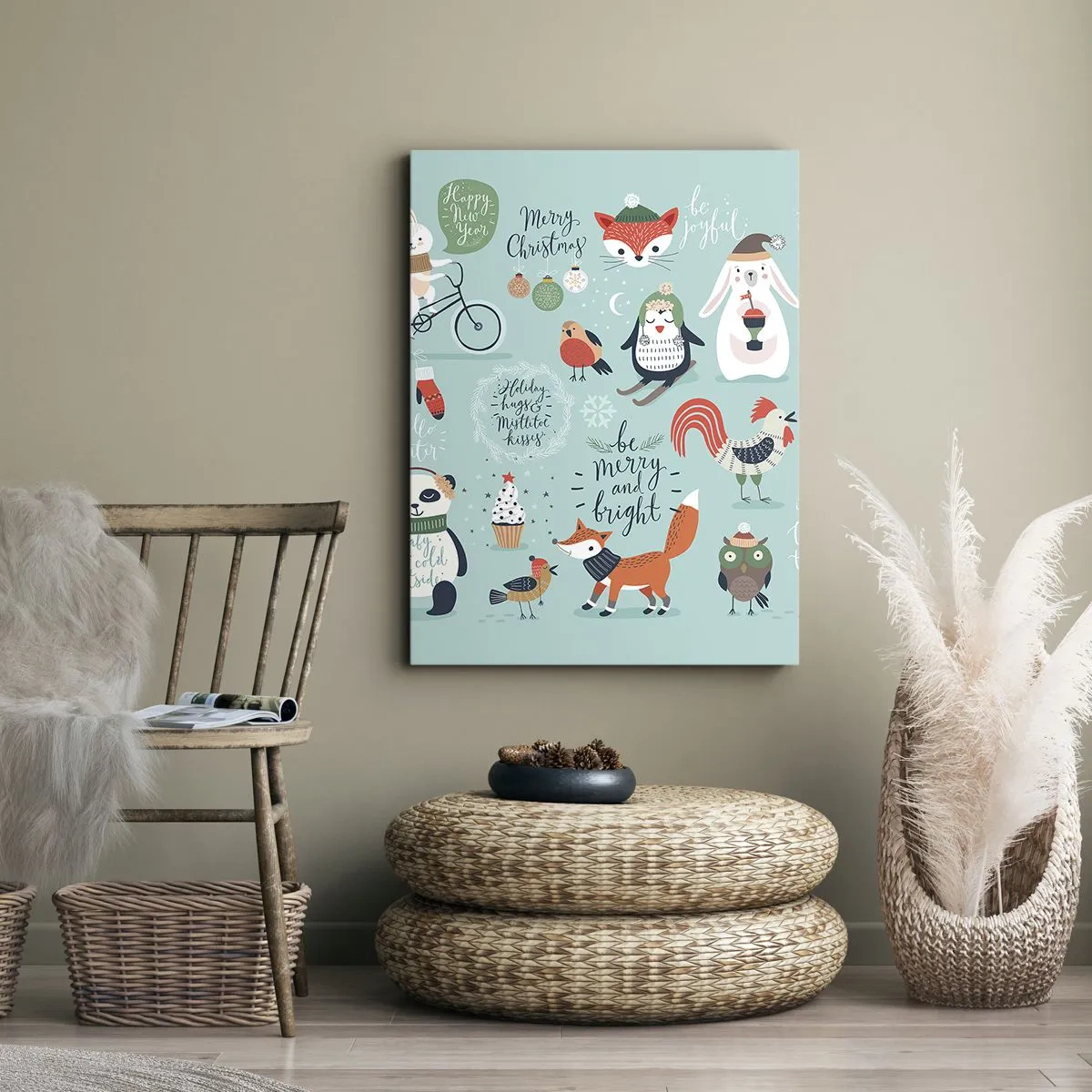 Canvastavla - Bild på duk - Må det alltid vara jul! - 50x70 cm