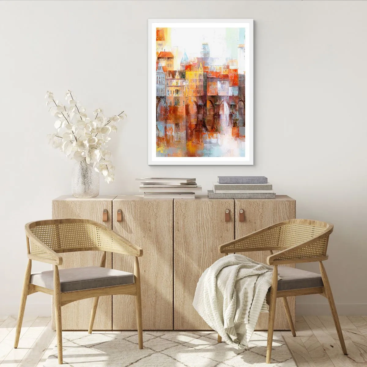 Affisch i vit ram - Vackert under bron - 50x70 cm