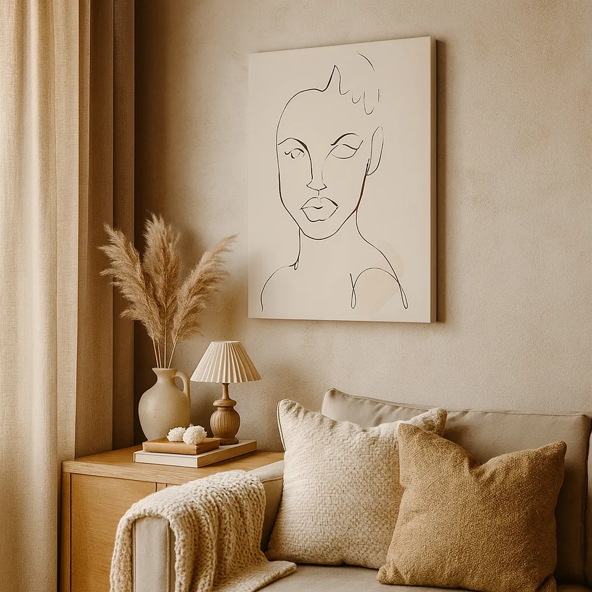 Canvastavla - Bild på duk - Sensualitetens kontur - 50x70 cm