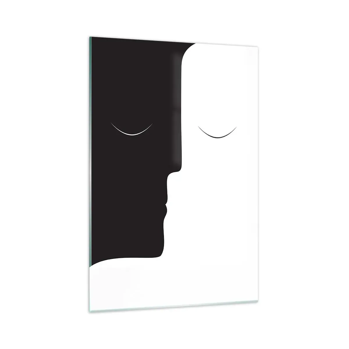 Glastavla - Bild på glas - Motsatsernas enhet - 70x100 cm