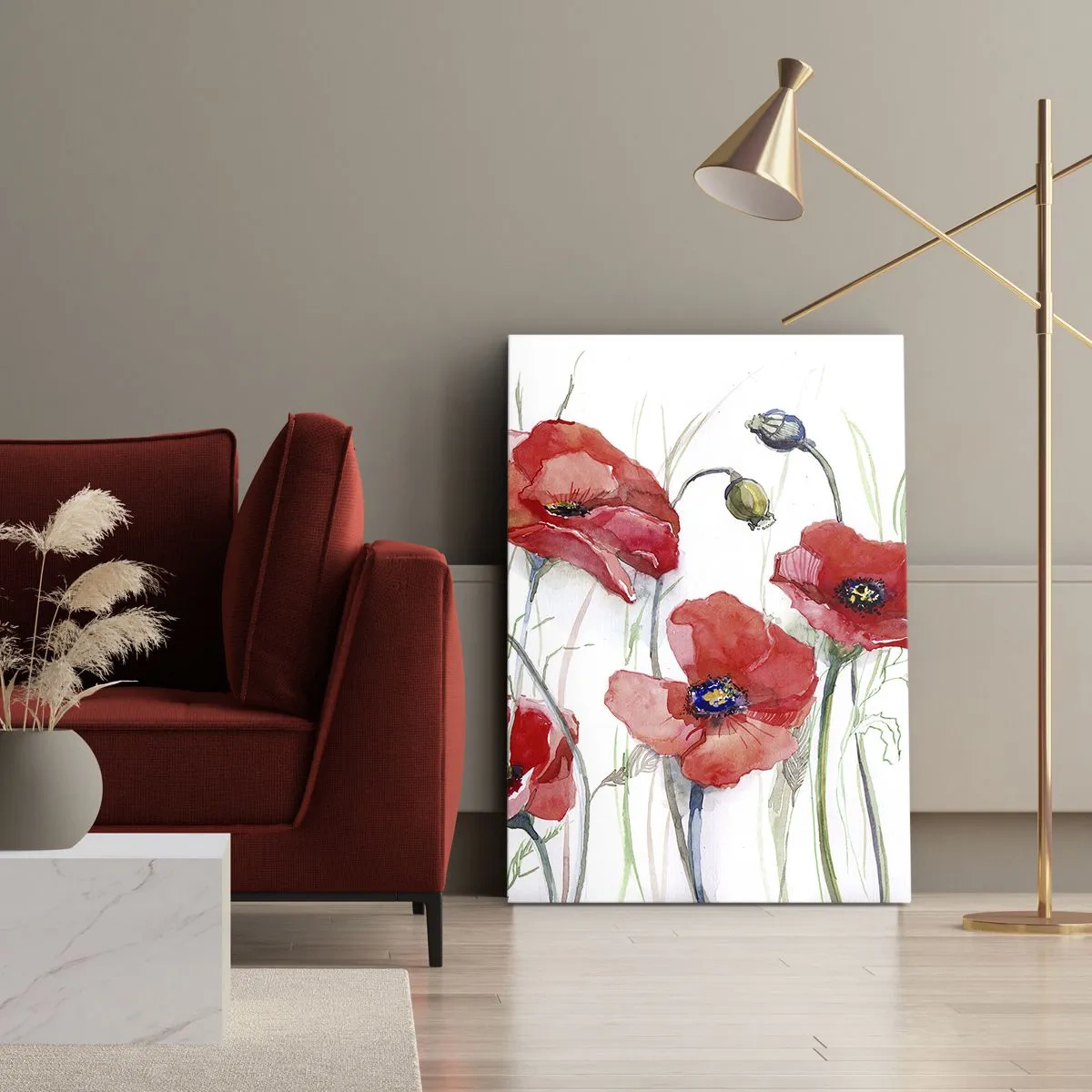 Canvastavla - Bild på duk - Polska blommor - 50x70 cm