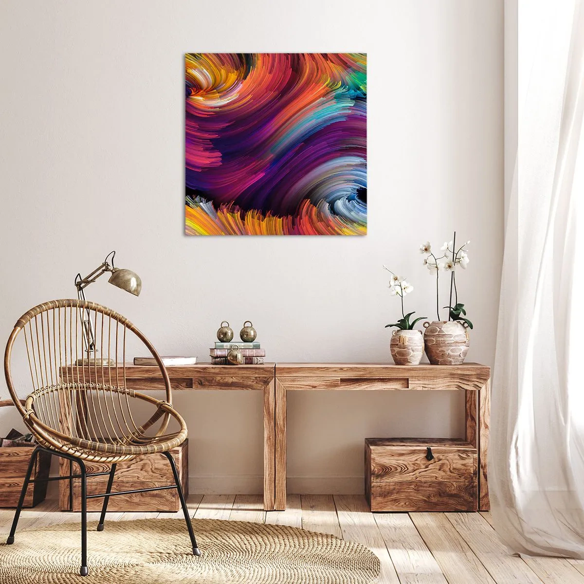 Canvastavla - Bild på duk - Början av en ny värld - 50x50 cm