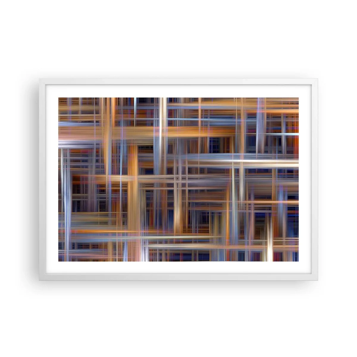 Affisch i vit ram - Vävd av ljus - 70x50 cm