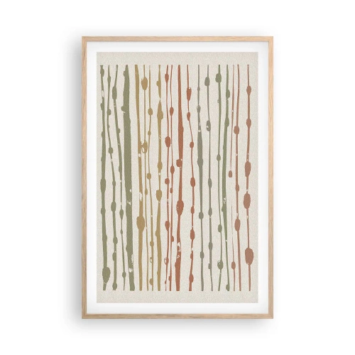 Affisch i ram av ljusek - Musikalisk färgnotation - 61x91 cm