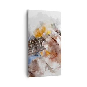 Canvastavla - Bild på duk - Poesi mellan strängarna - 55x100 cm